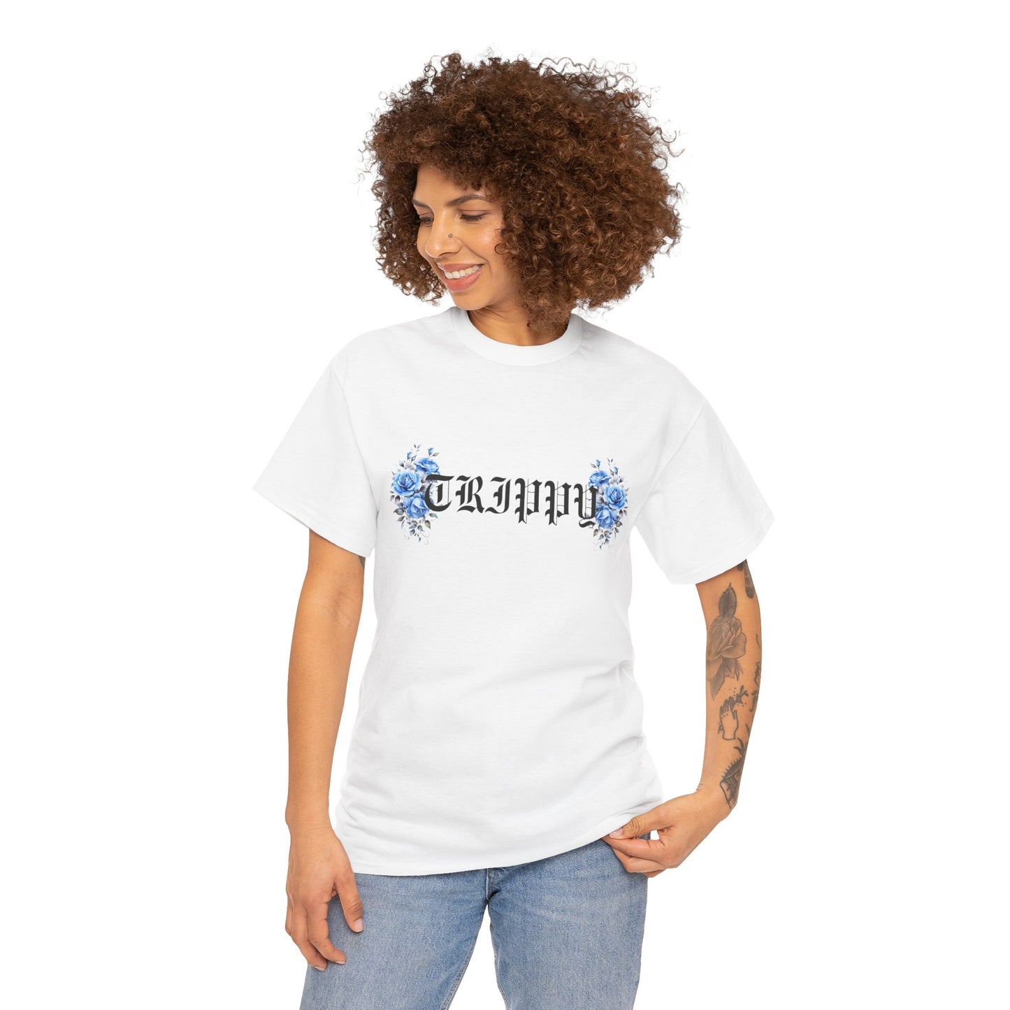 Trippy Blue Floral T-Shirt