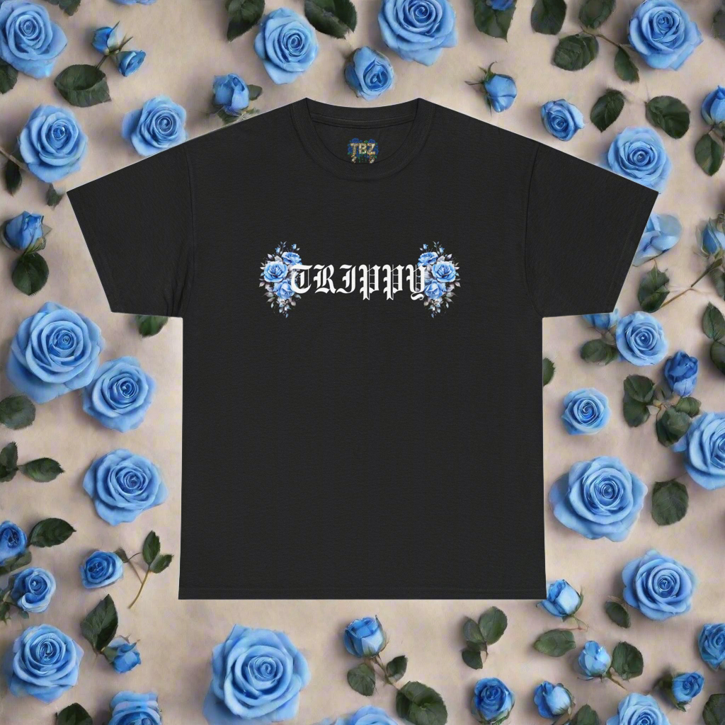 Trippy Blue Floral T-Shirt