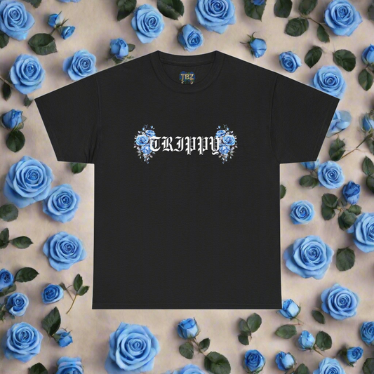 Trippy Blue Floral T-Shirt