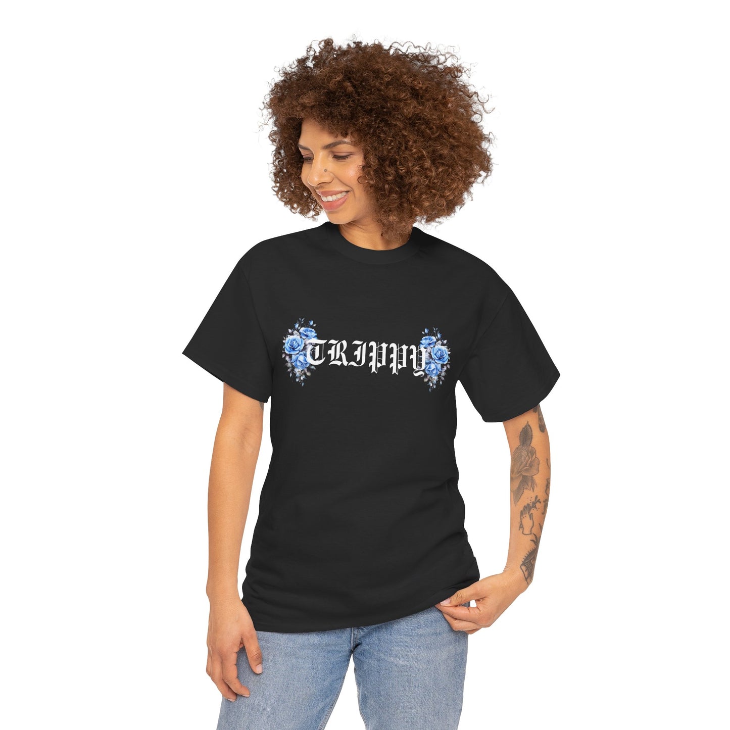 Trippy Blue Floral T-Shirt