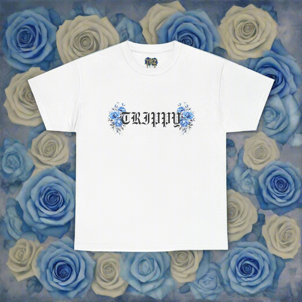 Trippy Blue Floral T-Shirt